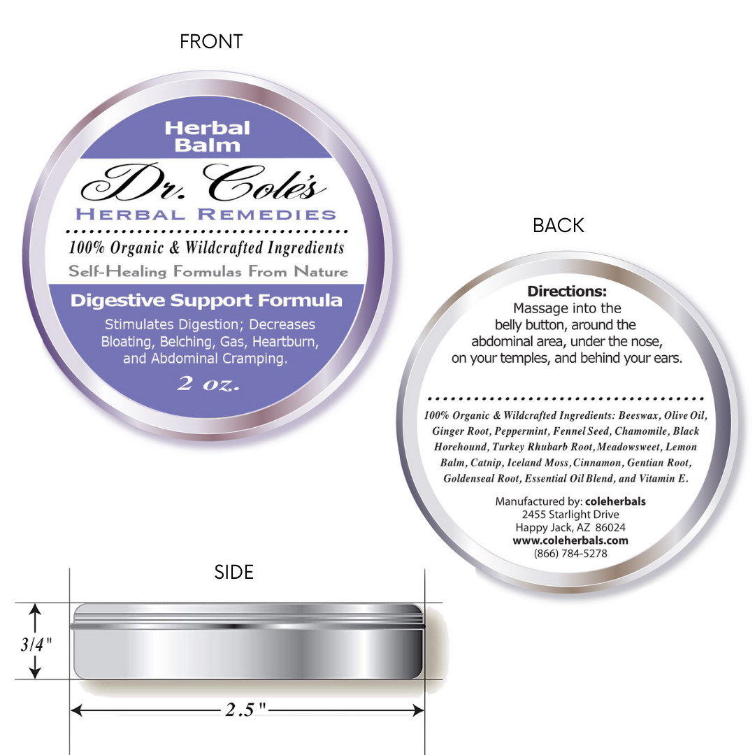 Dr. Cole's Organic Digestive Support Herbal Balm